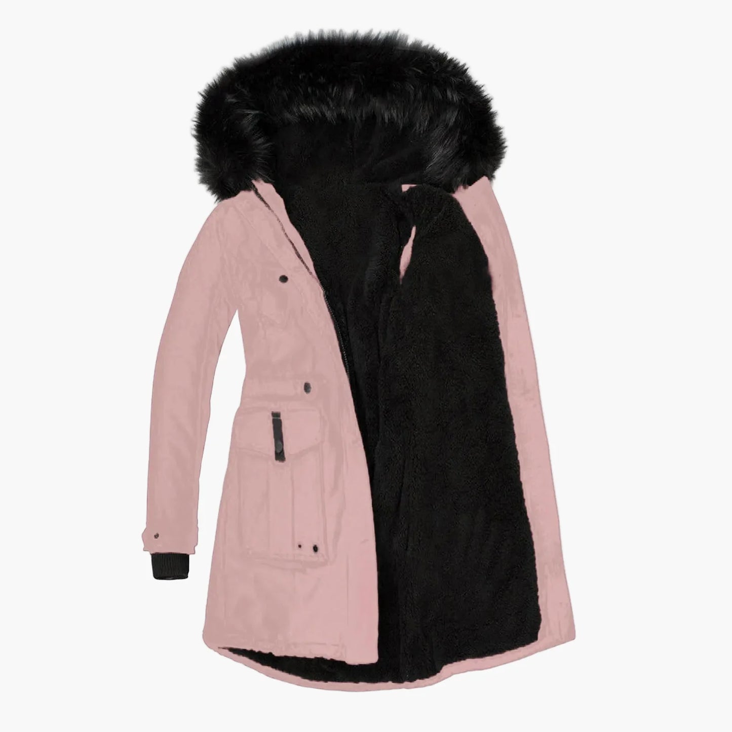 Damen Wintermantel mit Kapuze – Vintage Stil, Plus Size, Langer Parka für Alltag und Freizeit