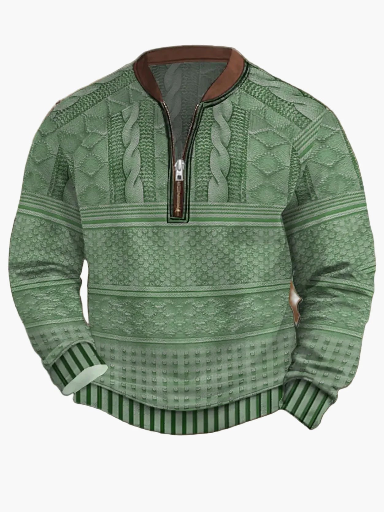 Herren Strickpullover Halbzip Street Style Modern Freizeit