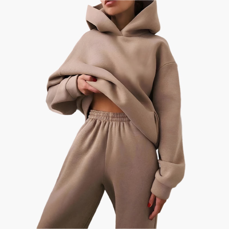 Damen Oversize Jogginganzug Set Hoodie & Jogginghose – Komfort Freizeitlook für Zuhause und Unterwegs