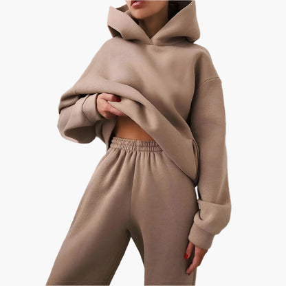Damen Oversize Jogginganzug Set Hoodie & Jogginghose – Komfort Freizeitlook für Zuhause und Unterwegs