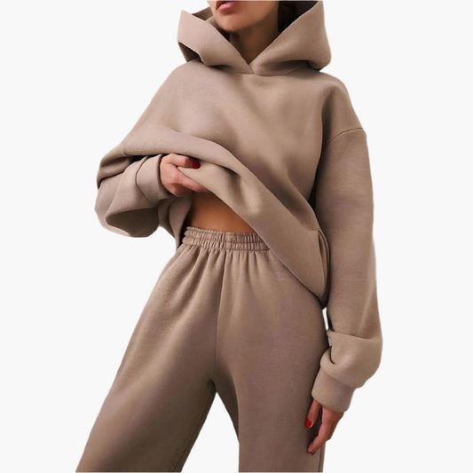 Damen Oversize Jogginganzug Set Hoodie & Jogginghose – Komfort Freizeitlook für Zuhause und Unterwegs