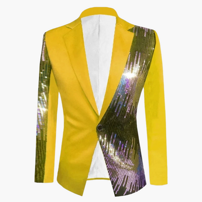 Herren Sakko Modern Glitzer-Design für Party und Bühne – Eleganter Einreiher Blazer