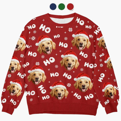 Unisex Ugly Christmas Sweater mit Foto-Print – Lustiger Weihnachts-Pullover für Familie & Freunde