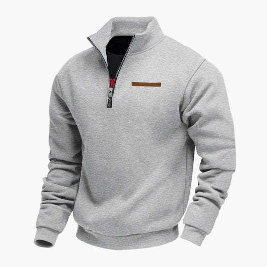 Herren Halbzip Pullover Sweatshirt – Stilvoller Freizeitpullover für Reisen und Alltag