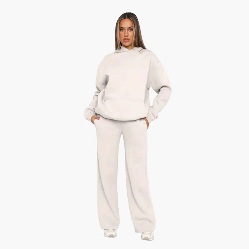 Women's loungewear set hoodie and wide pants – comfortable casual outfit