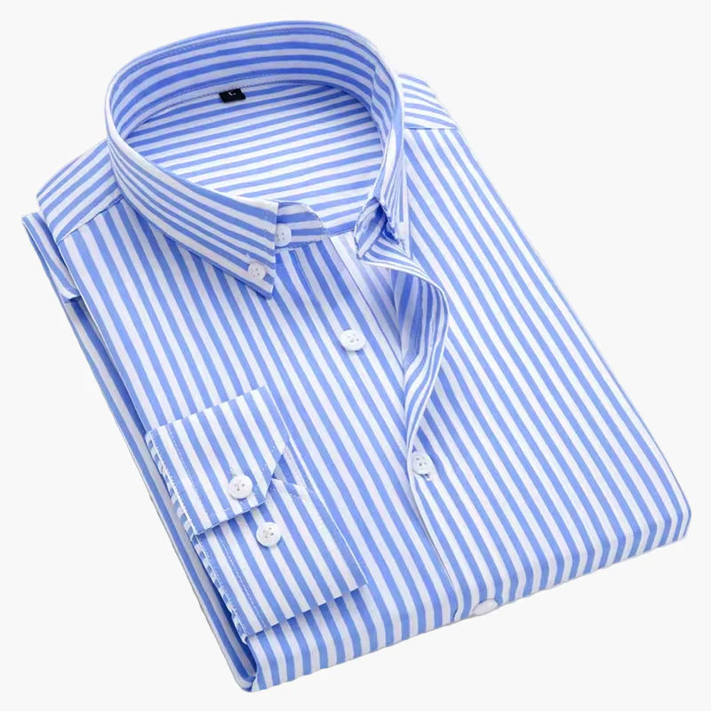 Men's Business Casual Shirt with Stripe Pattern – Elegant and Versatile Style