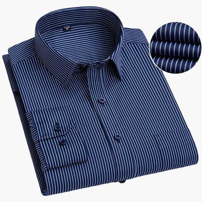 Men's Business Shirt with Stripes – Classic Style for Office & Everyday Use