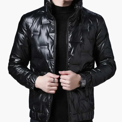Men's Shiny Lightweight Bomber Jacket Modern Streetwear Style – Perfect for Everyday and Leisure