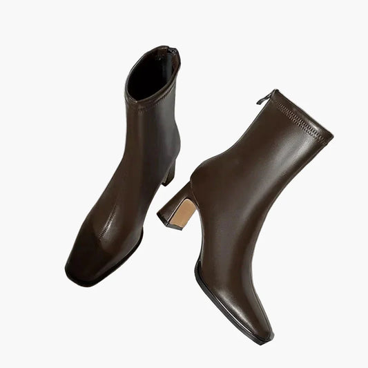 Damen Stiefeletten mit Blockabsatz und elegantem Design für Alltag und Büro