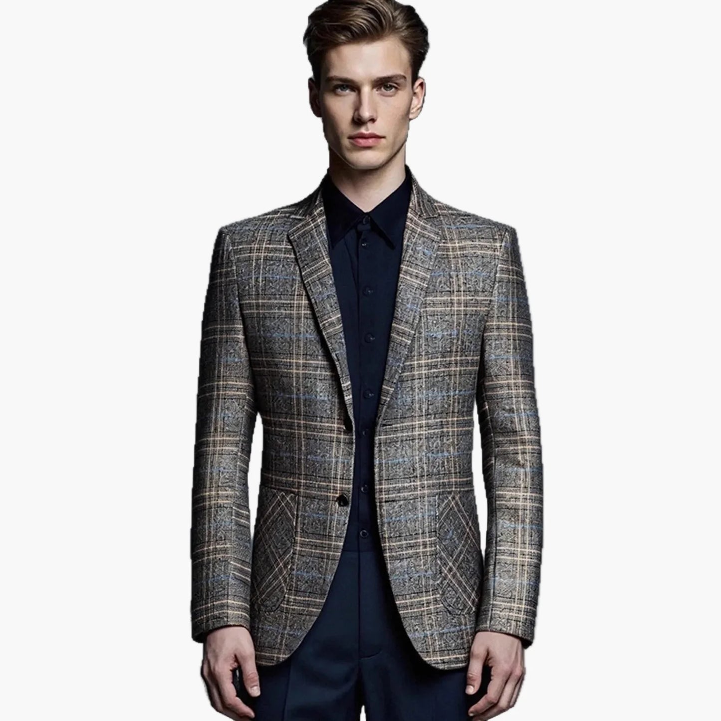 Herren Sakko Modern Business Kariert – Eleganter Blazer für Büro & Events