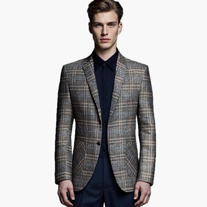 Herren Sakko Modern Business Kariert – Eleganter Blazer für Büro & Events