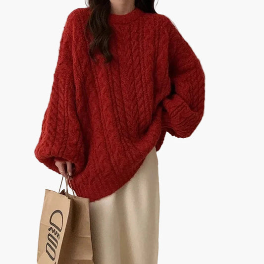 Women's Oversize Sweater – Fashionable, Loose Knit Sweater for Leisure and Everyday Wear