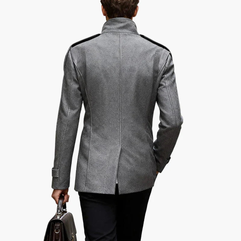 Herren Zweireihiger Kurzmantel – Klassischer Business Mantel für Herbst und Winter