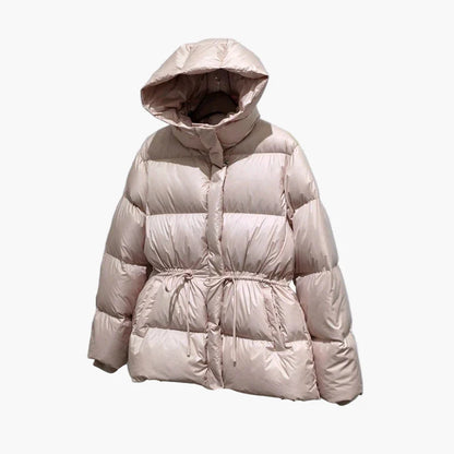 Women's winter quilted jacket with hood – fashionable outdoor jacket for cold days