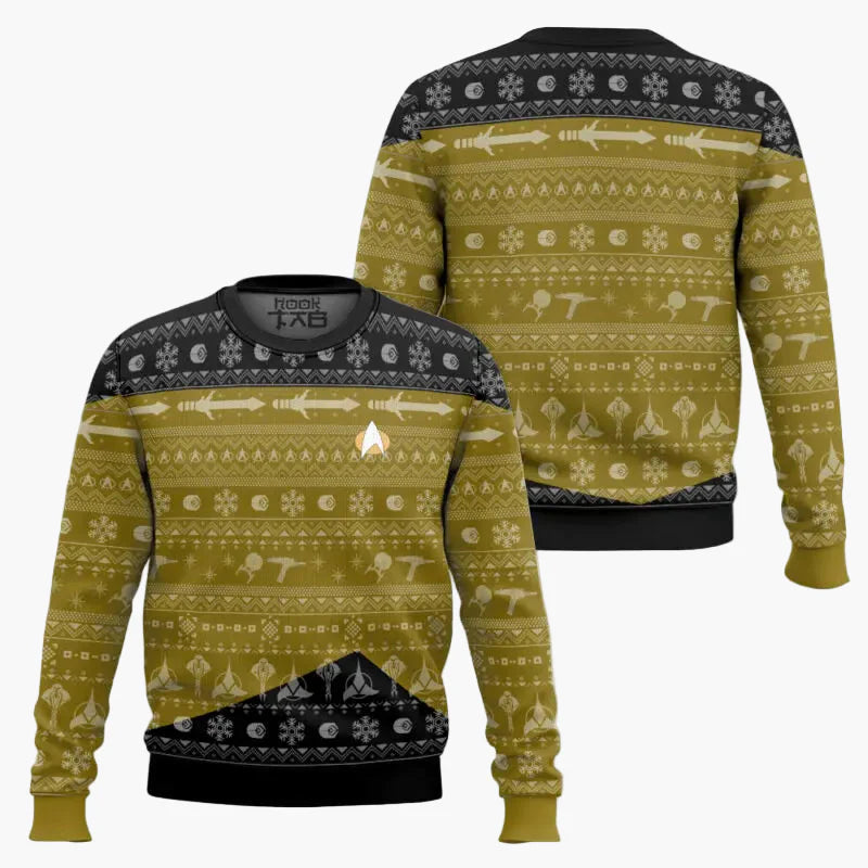 Herren Pullover Star Trek Weihnachten Geek Style – Perfekt für Sci-Fi Fans