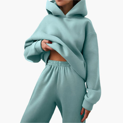 Damen Oversize Jogginganzug Set Hoodie & Jogginghose – Komfort Freizeitlook für Zuhause und Unterwegs