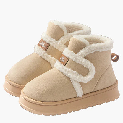 Women's Winter Slippers Warm with Velcro Closure – Comfort Boots for Home