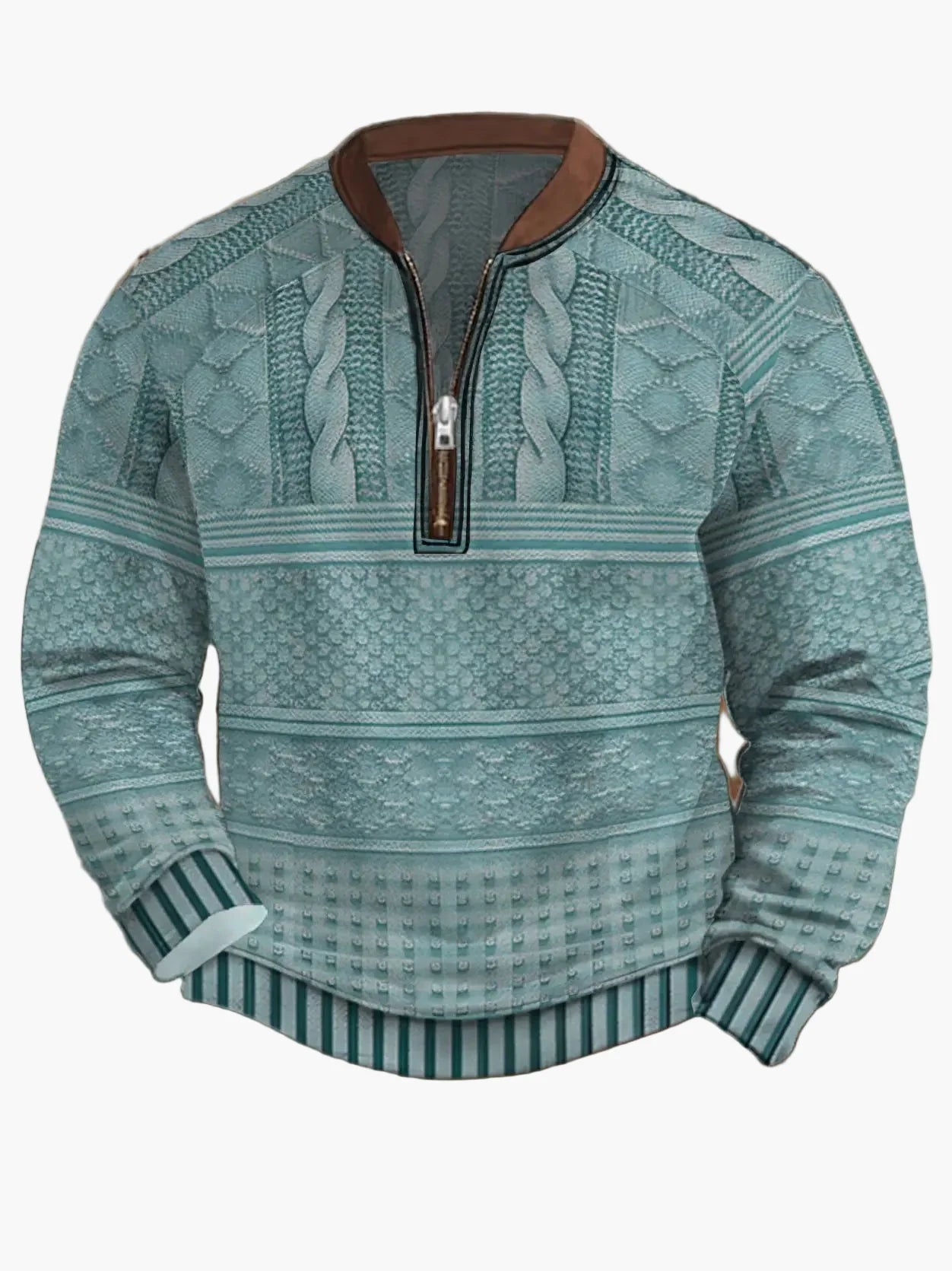 Herren Strickpullover Halbzip Street Style Modern Freizeit