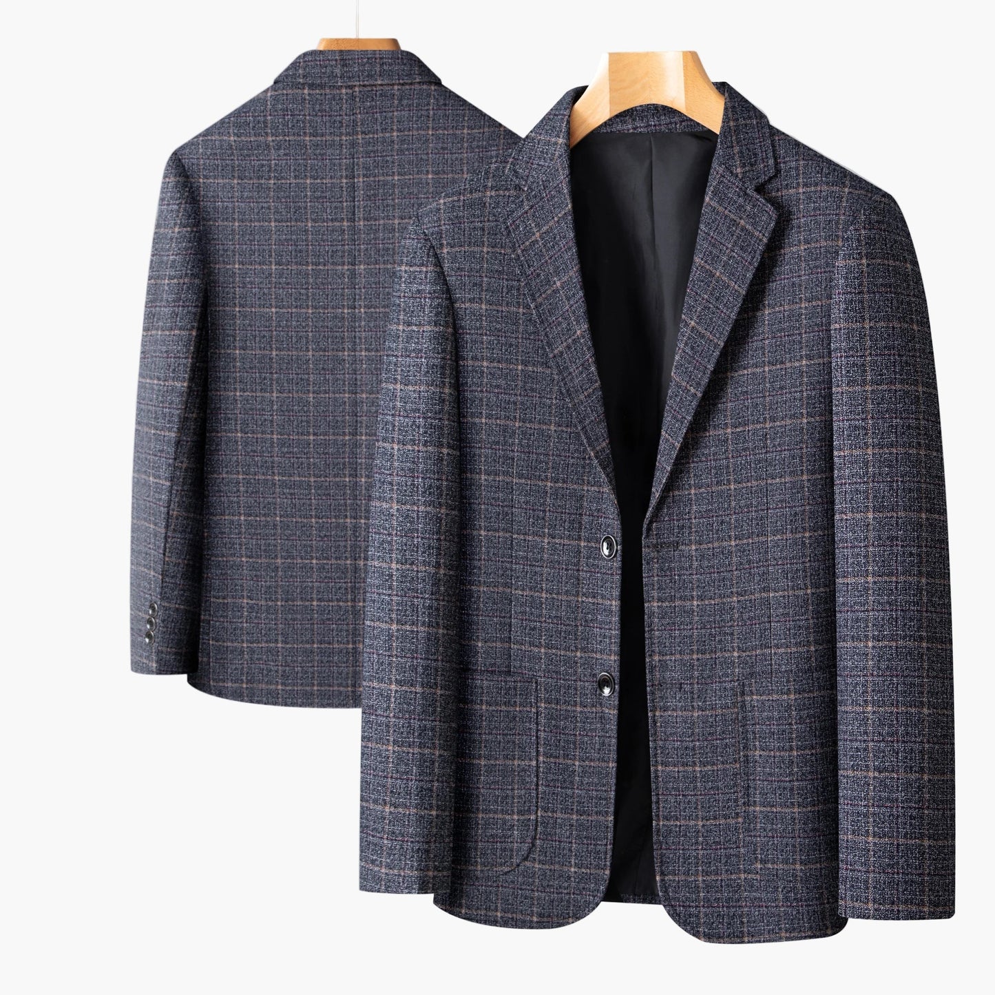 Herren Business Casual Sakko Kariert – Modernes Blazer-Design für Büro & Freizeit