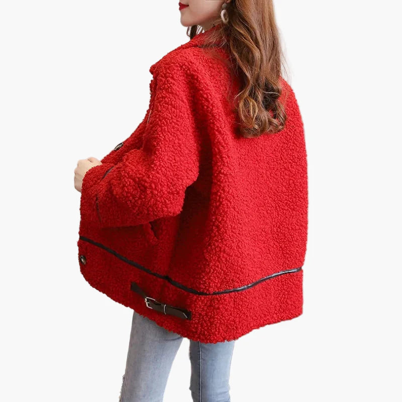 Women's Teddy Fur Jacket – Fashionable Casual Coat for Autumn and Winter