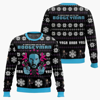 Herren Weihnachtspullover Lustig John Wick Ugly Christmas Sweater – It's Beginning to Look a Lot Like Wick-Mas