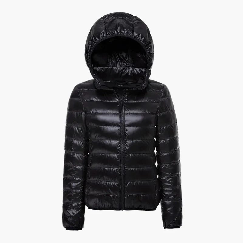 Women's quilted jacket with hood – fashionable transitional jacket for outdoor and everyday use