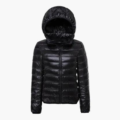 Women's quilted jacket with hood – fashionable transitional jacket for outdoor and everyday use