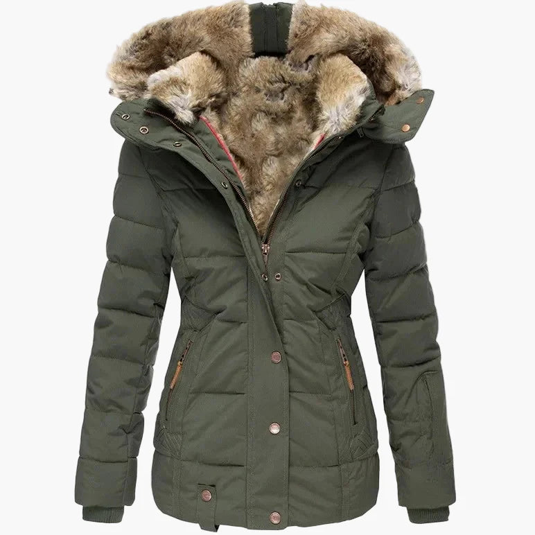 Women's winter jacket with hood – fashionable, tailored quilted jacket for everyday and outdoor use