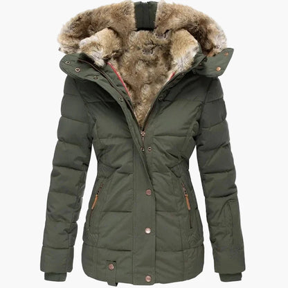Women's winter jacket with hood – fashionable, tailored quilted jacket for everyday and outdoor use