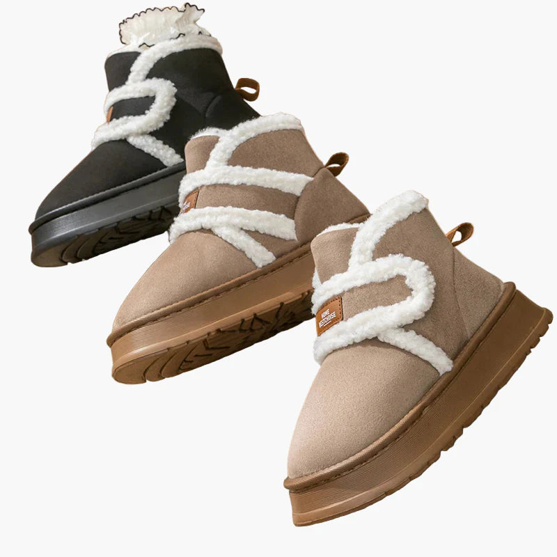 Women's Winter Slippers Warm with Velcro Closure – Comfort Boots for Home