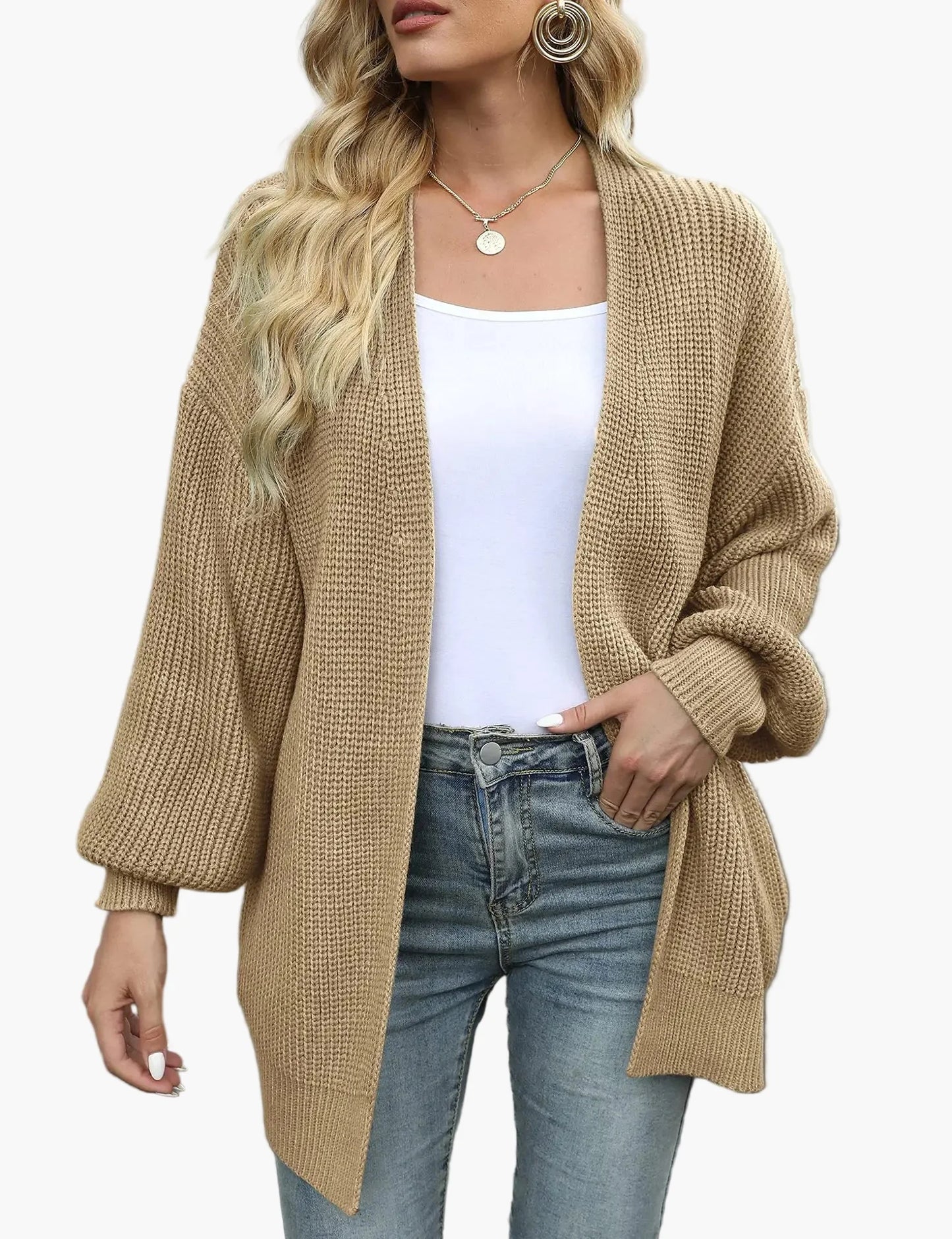 Damen Strick-Cardigan im lässigen Oversize-Stil – Perfekt für Alltag und Freizeit