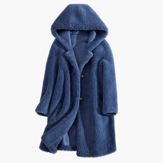 Women's hooded coat in casual teddy style, fashionable and comfortable for everyday wear