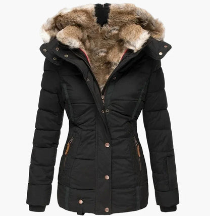 Women's winter jacket with hood – fashionable, tailored quilted jacket for everyday and outdoor use