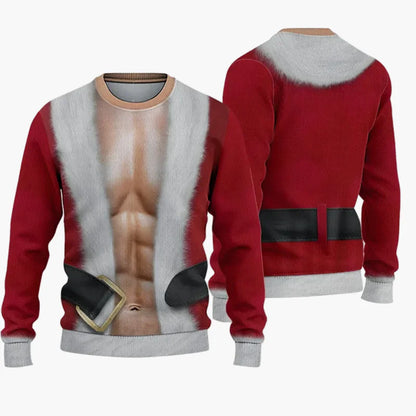 Herren Weihnachts-Pullover Lustig Christmas Bros Santa & Jesus Selfie Party Sweater