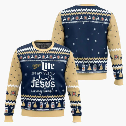 Herren Weihnachtspullover Lustig – It's the Most Wonderful Time for a Beer – Ugly Christmas Sweater für Männer, Party & Geschenk