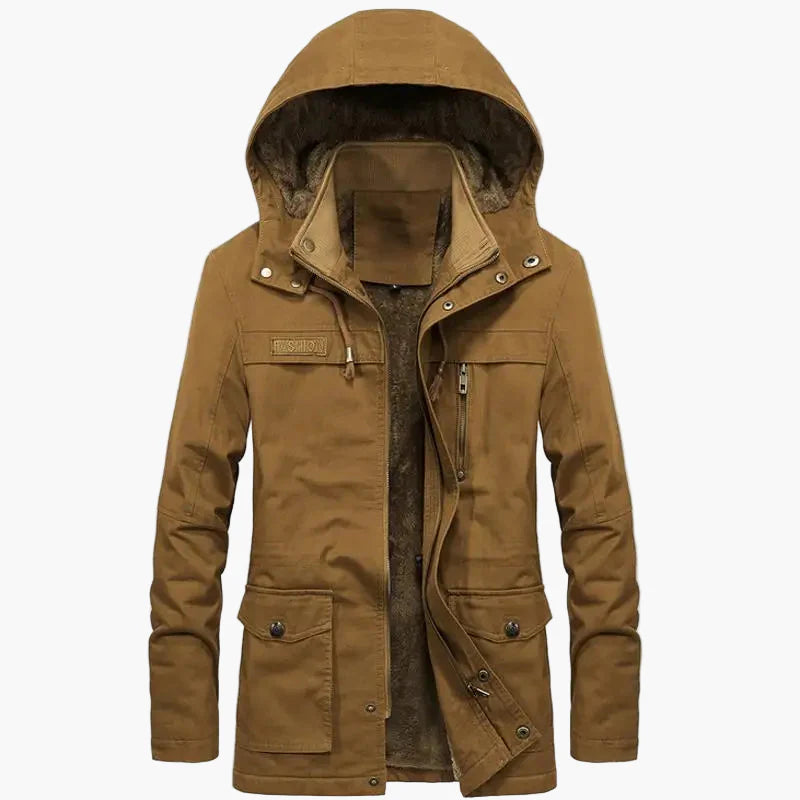 Men's Winter Parka Coat with Hood – Warm Lined Outdoor Jacket for Everyday and Leisure