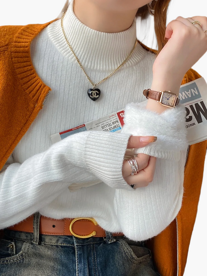 Women's Turtleneck Sweater Slim Fit – Fashionable Casual Look