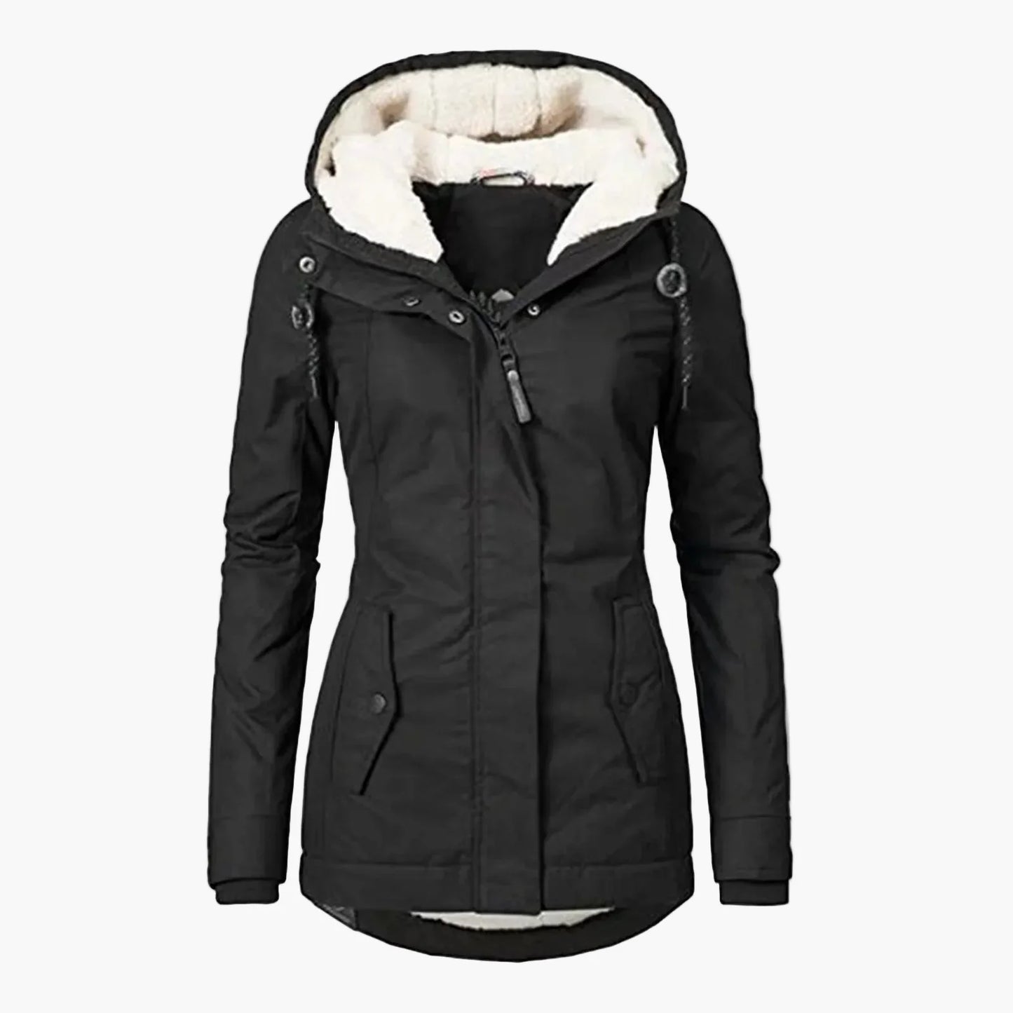 Women's winter jacket with hood – fashionable parka for everyday and outdoor use