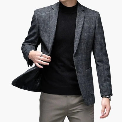 Herren Business Casual Sakko – Moderner Kariert-Look für Büro und Alltag
