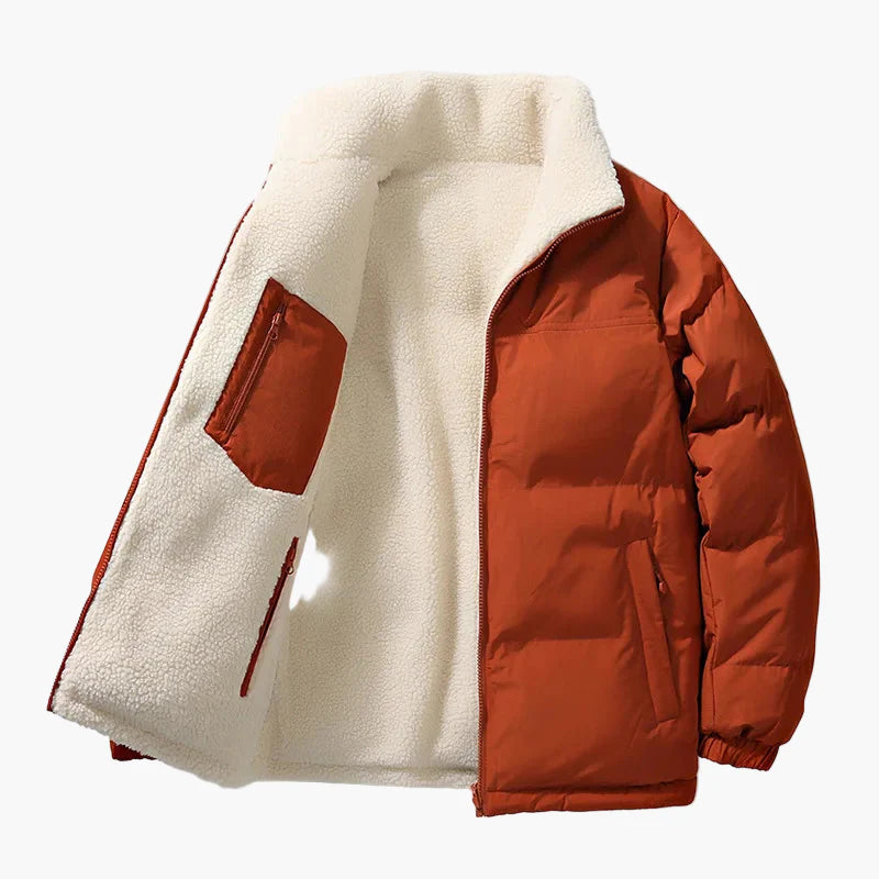 Herren Winter Steppjacke mit lockerer Passform und Fleece-Innenfutter – Urban Fashion Outdoorjacke