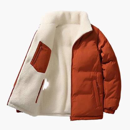 Herren Winter Steppjacke mit lockerer Passform und Fleece-Innenfutter – Urban Fashion Outdoorjacke