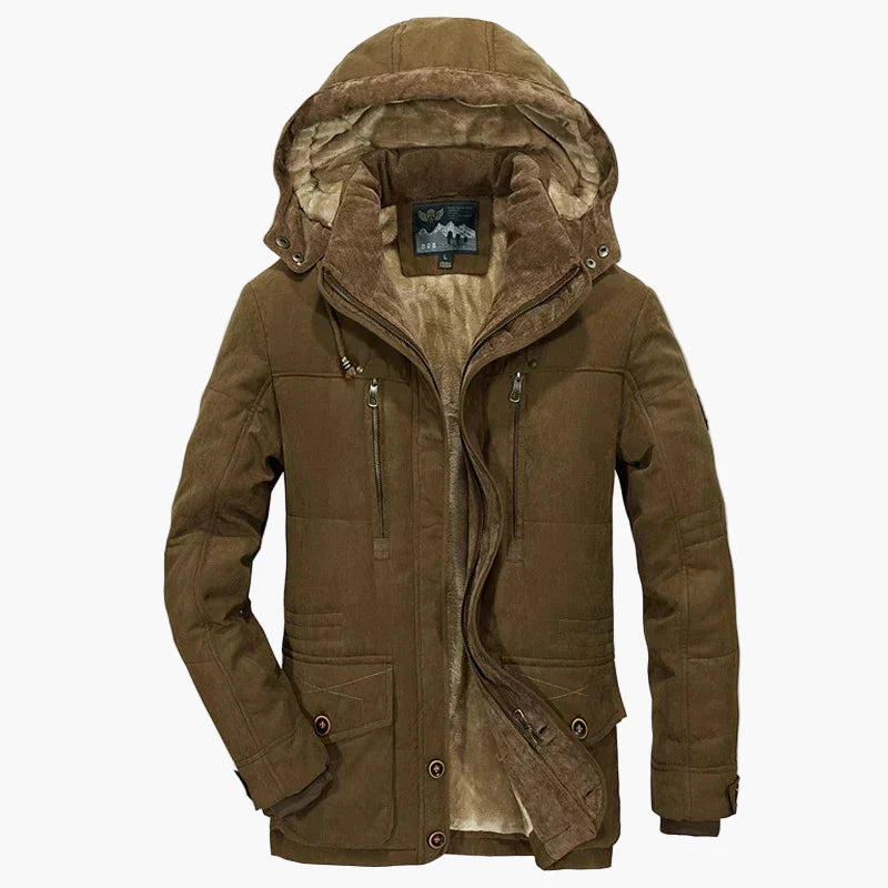 Men's winter jacket outdoor parka with hood – warm & stylish for leisure and everyday use