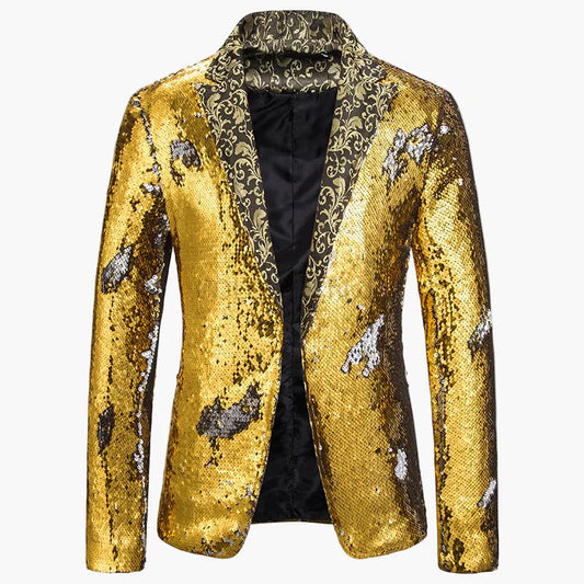 Men's Blazer for Stage and Party – Shiny Sequin Jacket in Extravagant Design