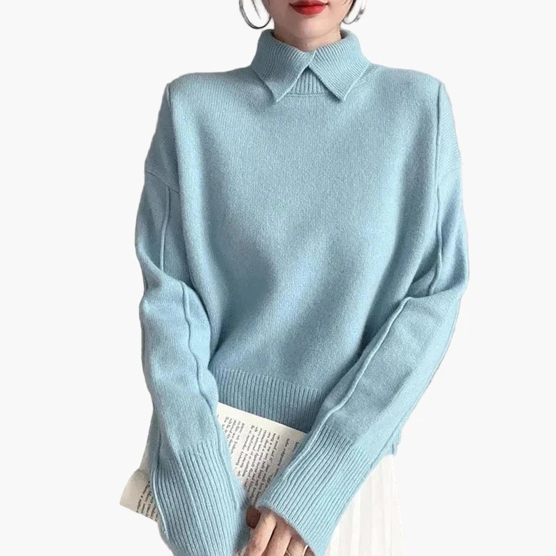 Damen Pullover mit Kragen – Modischer Freizeit-Stil für Alltag und Büro