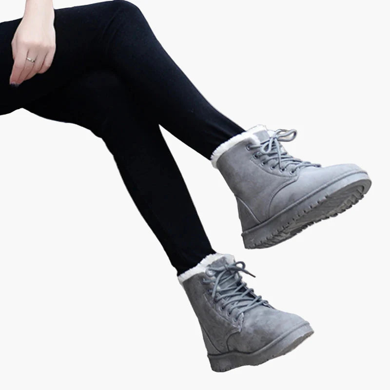 Damen Winter-Stiefeletten Kuschelig Warm mit Schnürung – Outdoor & Alltag