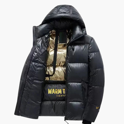 Men's winter quilted jacket with hood – urban streetwear for cold days