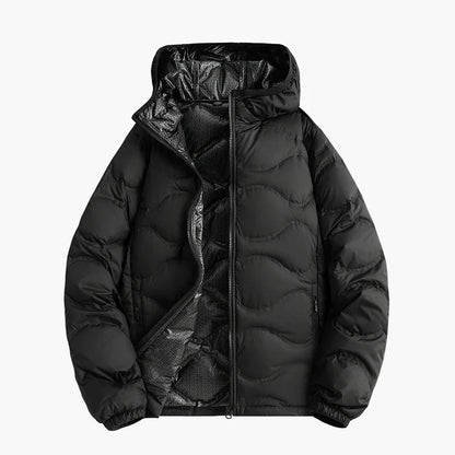 Herren Steppjacke Winter Outdoor Freizeitjacke mit Kapuze – Wärmende Übergangsjacke