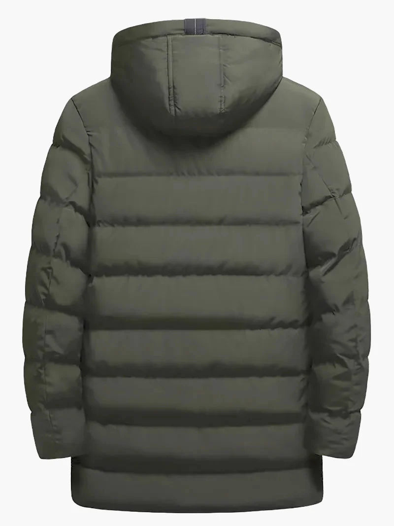 Men's Winter Quilted Coat Long – Casual Parka for Everyday & Outdoor