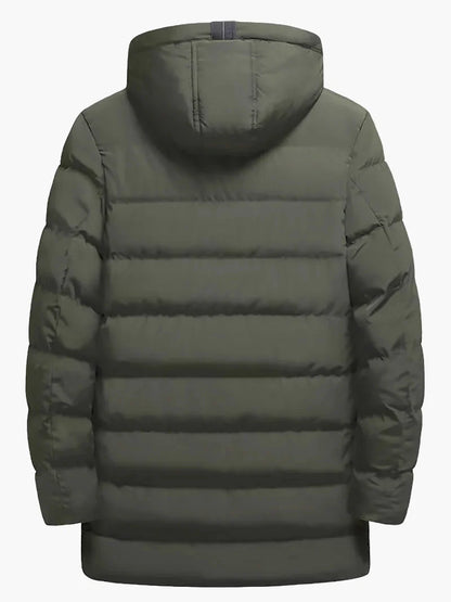 Men's Winter Quilted Coat Long – Casual Parka for Everyday & Outdoor