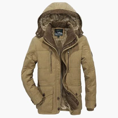 Men's winter jacket outdoor parka with hood – warm & stylish for leisure and everyday use